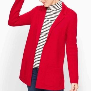 Talbots red sweater blazer NWT XS
